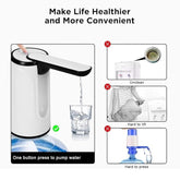 Portable Wireless Water Dispenser Pump for 20 Litre Bottle Automatic Water Pump with Led Digital Display Water Dispenser Hot and Cold Smart Touch Rechargeable
