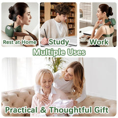 Bionic Heated Massager, Wireless Portable Shiatsu Neck and Back Massager, Electric Deep Tissue 4D Kneading Massage, Simulated Human Hand Design for Pain Relief and Muscle Relax