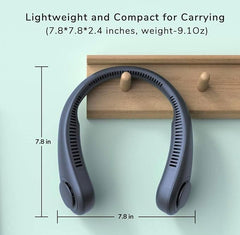 Portable Neck Fan, Bladeless Cooling Fan, 8H Working Time, Headphone Design Personal Fan, Adjustable Neck Fan with 3 Speeds, for Travel Desk Bedroom