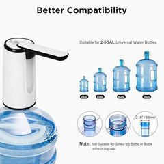 Portable Wireless Water Dispenser Pump for 20 Litre Bottle Automatic Water Pump with Led Digital Display Water Dispenser Hot and Cold Smart Touch Rechargeable
