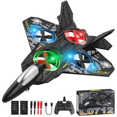 RC Remote Control Airplane for Flying, Indoor Outdoor Toy Airplane, Jet Toys, Stunt Roll Airplane Toy for Rechargeable Batteries, Gift Toy for Kids