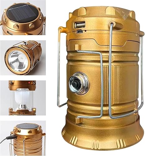 Portable Solar Powered Camping Light with USB Charging | Bright Waterproof Compact Lamp for Outdoor, Hiking & Home Use