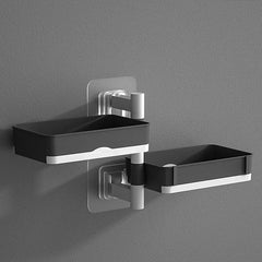 Foldable Soap Dish Holder | Wall-Mounted Soap Box with Strong Suction Cup | Space-Saving Organizer for Bathroom & Kitchen (4 Layer Foldable soap Dish Holder)